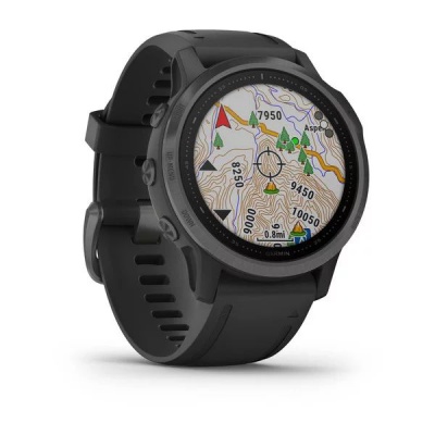 Часы Garmin Fenix 6S Sapphire DLC с силиконовым ремешком фото в интернет-магазине DiveStyle